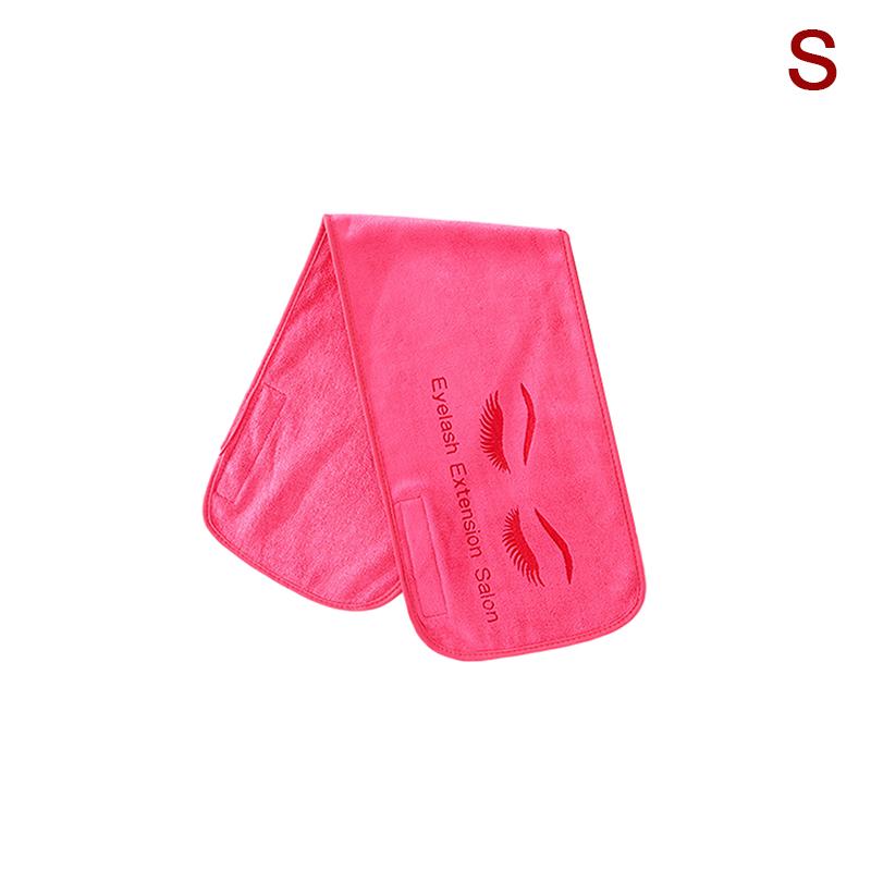 

Многоразовая повязка на голову для наращивания ресниц Подушка для ресниц Полотенце для наращенных ресниц Салонные шапочки для волос Инструмент для спа-макияжа Аксессуары для косметической терапии 70x20cm темно-розовый