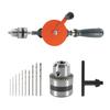 STEELMIGHT Hand Dual Gear for Soft DIY Drill, Hand-Operated, Mechanism, 0.6mm-10mm (3/8") Metals, Woodworking,