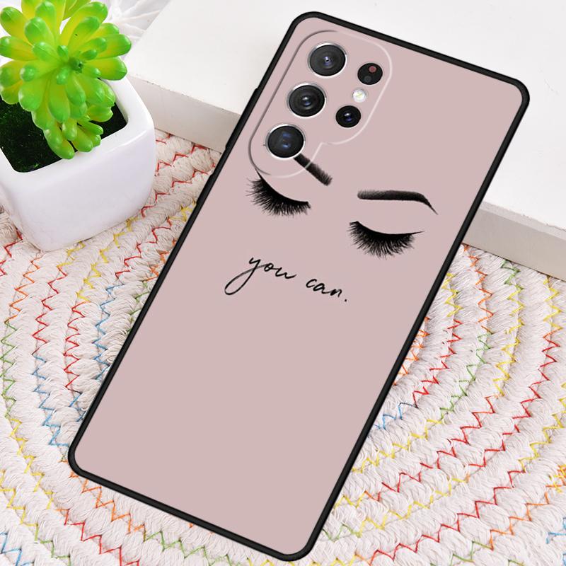 Eyes Eyelash Aesthetic Phone Case for Samsung Galaxy note 10 pro S26 Ultra S23 S24 FE S25 S21 S22 PLUS shockproof Cove
