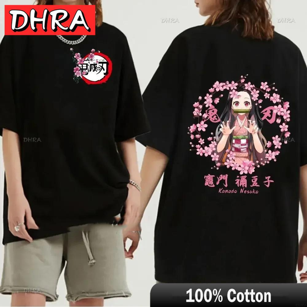 Japanese Anime Demon Slayer Graphic Zenitsu Shinobu TShirt Fashion Tanjiro Inosuke Zenitsu Womens T Shirt Men Tees Nezuko Tops