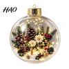 Xmas Tree Hanging Ornaments Glowing Christmas Story Ornament, Mini Holiday Scene In Ball Decoration, Winter Festival Decor Light Up Acrylic