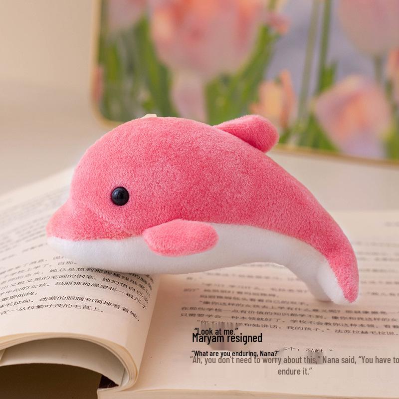Adorable Baby Dolphin Plush Keychain with Snap Bracelet for Kids