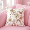 Simple, Classic, Retro-Style Floral And Bird Pattern Cushion Cover Linen Pillowcase Cover Soft Decor For Sofa Home Room