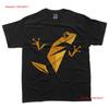 Golden Origami Frog Minimalist Wildlife Art T Shirt Vintage Washed Streetwear Comfortable Stretched Top For Everyday Wear