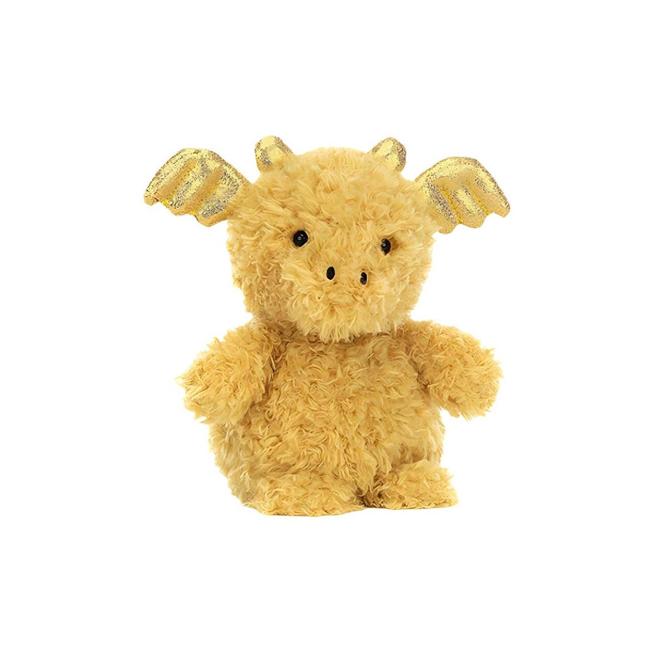

JELLYCAT Серия мифических животных Счастливый маленький золотой дракон Милая кукла Плюшевая кукла 18 см высотой Box Not Included