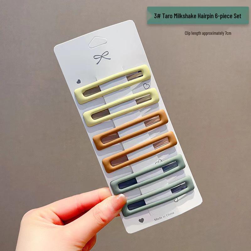 

Матовый BB Зажим для волос: Высококлассное украшение для головы для женщин, тренд 2025 года, идеально подходит для челок и высоких причесок