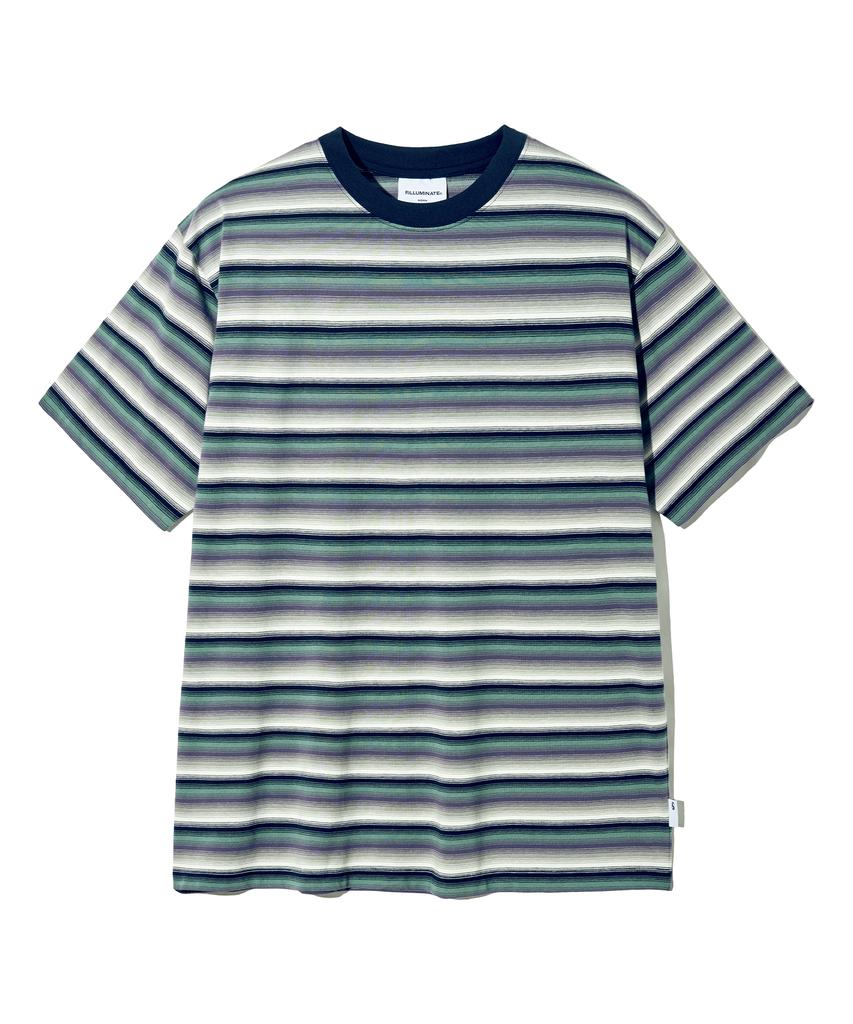 FILLUMINATE Mixed Color Stripe T-Shirt - Navy