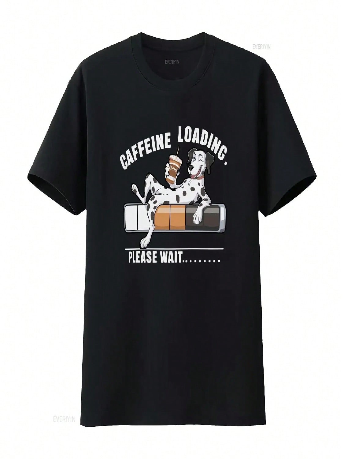 Dalmation Dogs And Coffee Garment Dyed T Shirt Dog Lover GifT Caffeine Loading Vintage Washed Versatile Graphic S разноцветный