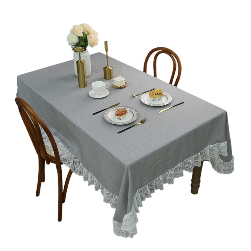 Florals Pattern Tablecloth Waterproofs Materials Quick Cleaning Solution For Kitchen Dining Room