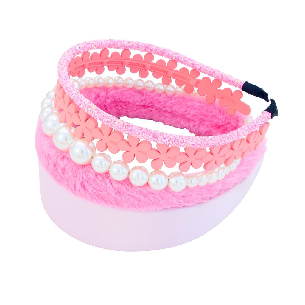 5pcs Fashion Headbands for Women Girls Pearl Hair Bands Versatile Simple Hairband Hair Hoop Hair Accessories Set Headwear