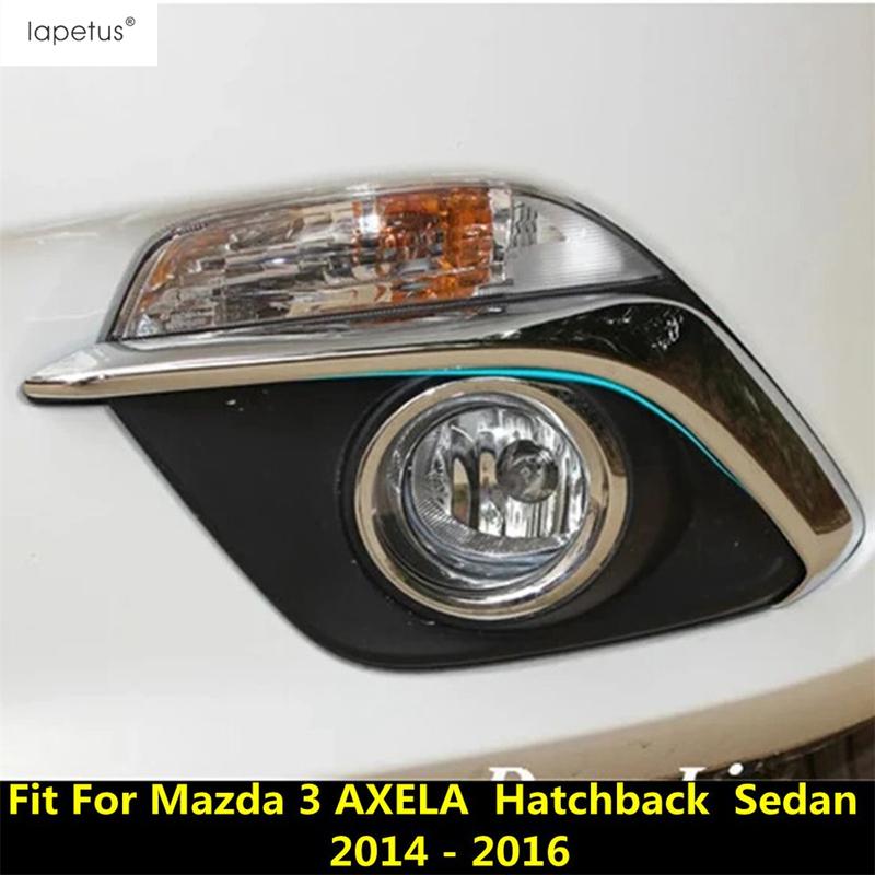 Накладка на реснички передних противотуманных фар для Mazda 3 AXELA хэтчбек седан 2014 2015 2016 ABS хром аксессуары