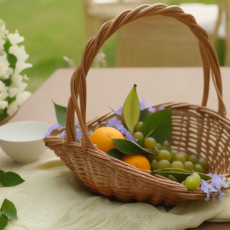 Deer Color Hand-Woven Basket