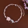b36 Lovely Cat Pendant Princess Style Women Minimalist Ladies Bangle Bracelet Chain Jewelry Female Girl Party Exquisite Gift
