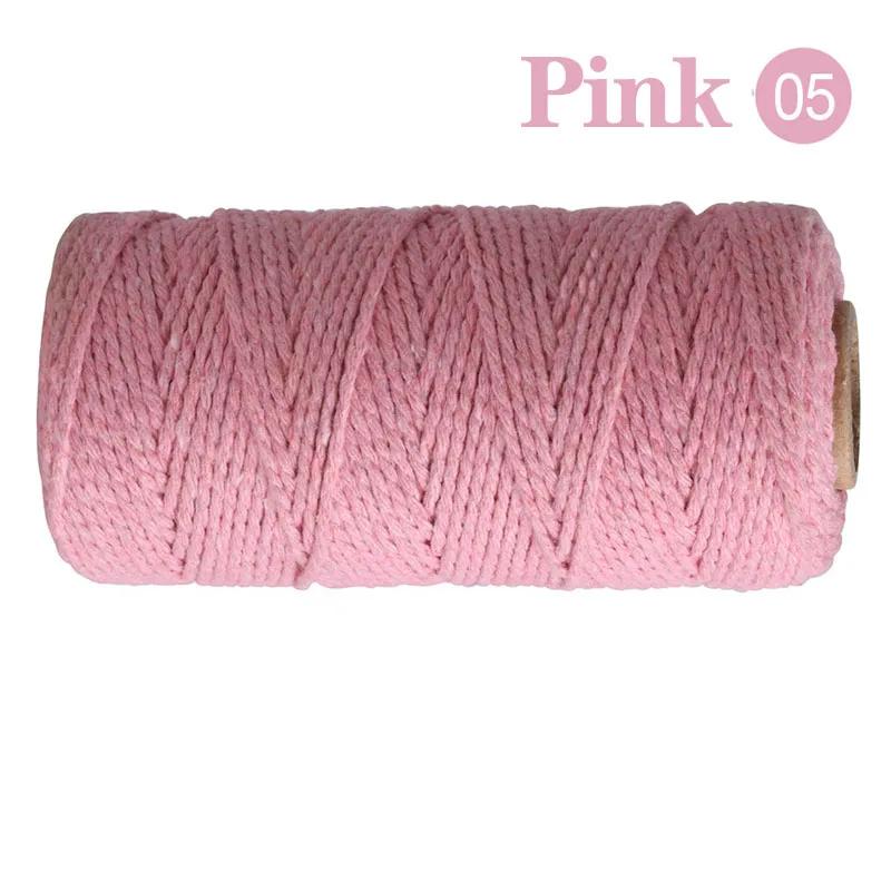 2mm 100M Macrame Cord Corda di cotone Spago Filo Stringa Artigianato Cucito fai da te Fatti a mano Arazzi Boemia Festa di nozze Decorazioni per la casa
