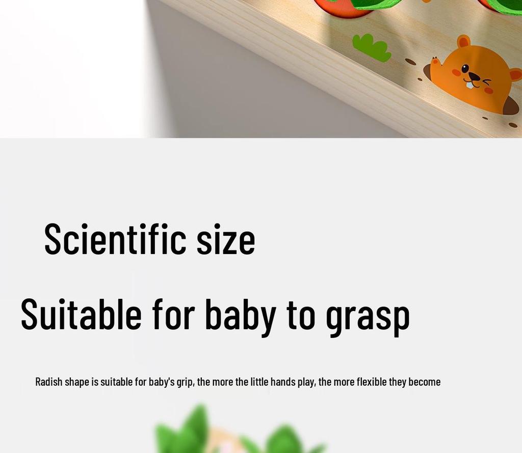 Goryeobaby Montessori Pulling Radish Toy - Early Education & Intellectual Development Tool for Children
