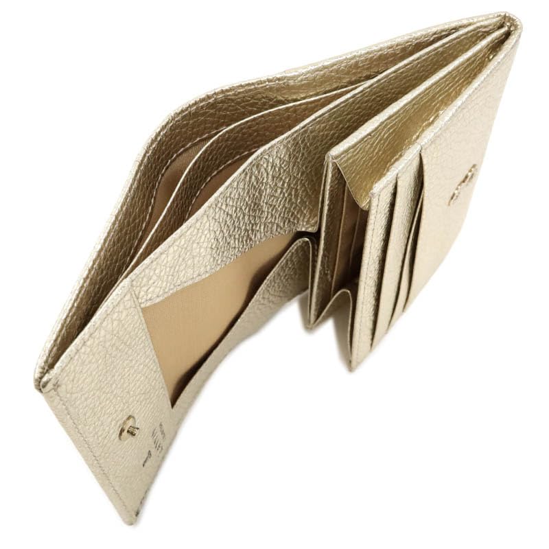 Lanvin Collection Love Laperce Bifold Wallet 65-6807 Women's Gold