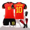 New Belgium Heimfußballtrikot Deb Bruyne 7 Und Lukaku 9 WM 2022 Trikot