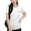 Fila Heritage Soft Comfortable Breathable Durable Simple Versatile Solid Color Knitted Short Sleeve T-Shirt Women T-Shirt F51W528101FWT