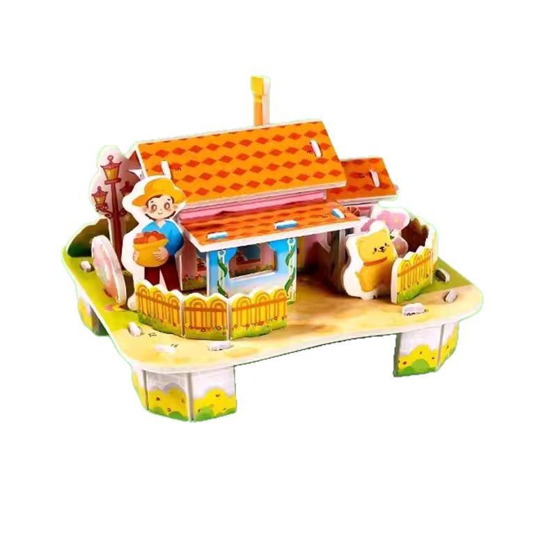 3D Puzzle House Model DIY Educational Toy for Kids Aged 3-6+