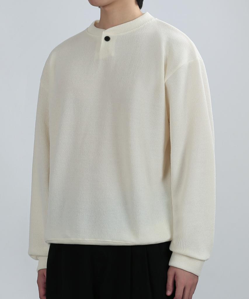 VERYVAIN Mono Button Henley Knit (Cream)