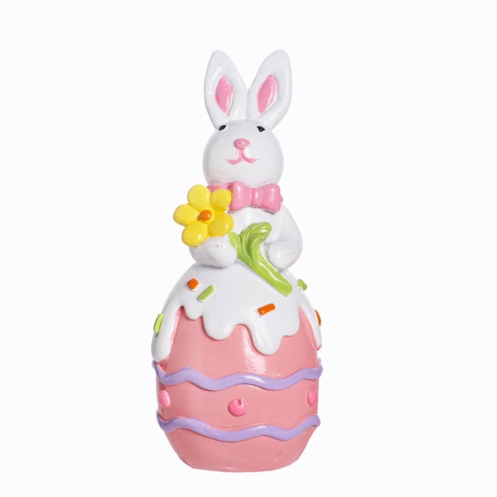 Resin Osterhase Figuren Niedlicher Hase Pullover Hase Ornament Osterdekorationen Zuhause