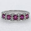 Ring Pt900Platinum/Ruby/diamond #4.9(US Size) 3.7g Women Used