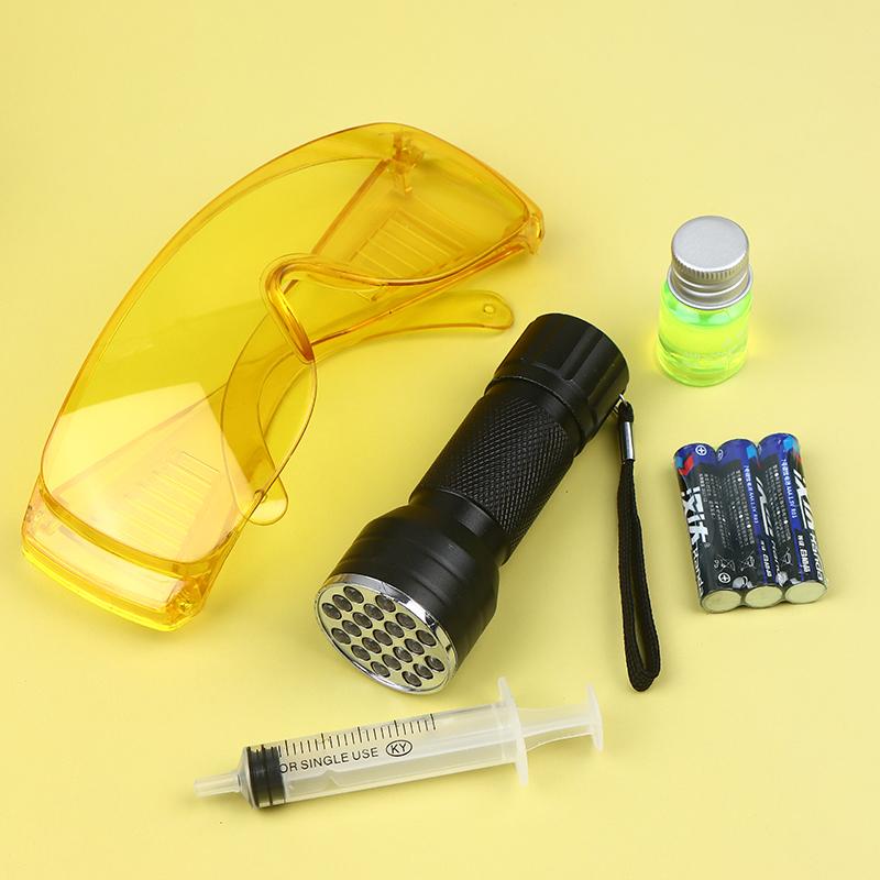 Car Air Conditioning Repair Kit Fluorescent Leak Detection Tool Auto Ac Diagnostic Leakage Tester Refrigerators Detector Uv Dye