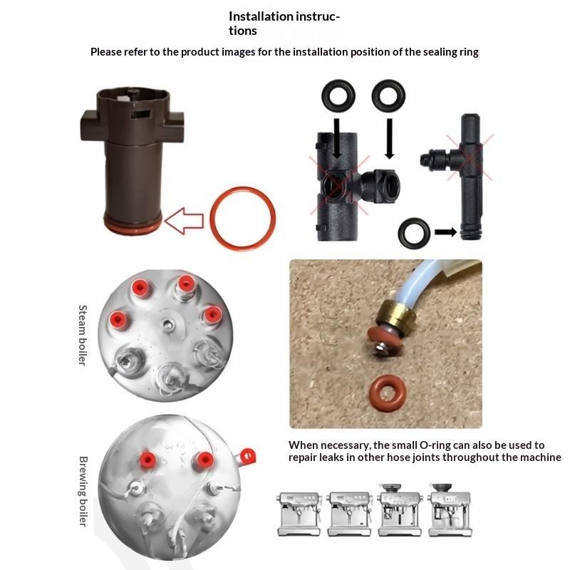 20/50/100 Pcs Silicone O-Ring Seals Maintenance Set Compatible With Jura Series Coffee Machines