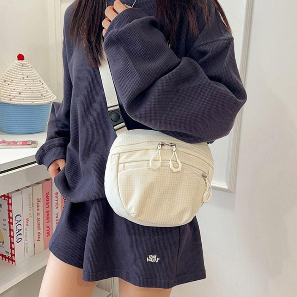 Sports Nylon Shoulder Bag Solid Color Mobile Phone Pack Quick-dry Casual Crossbody Bag  Daily