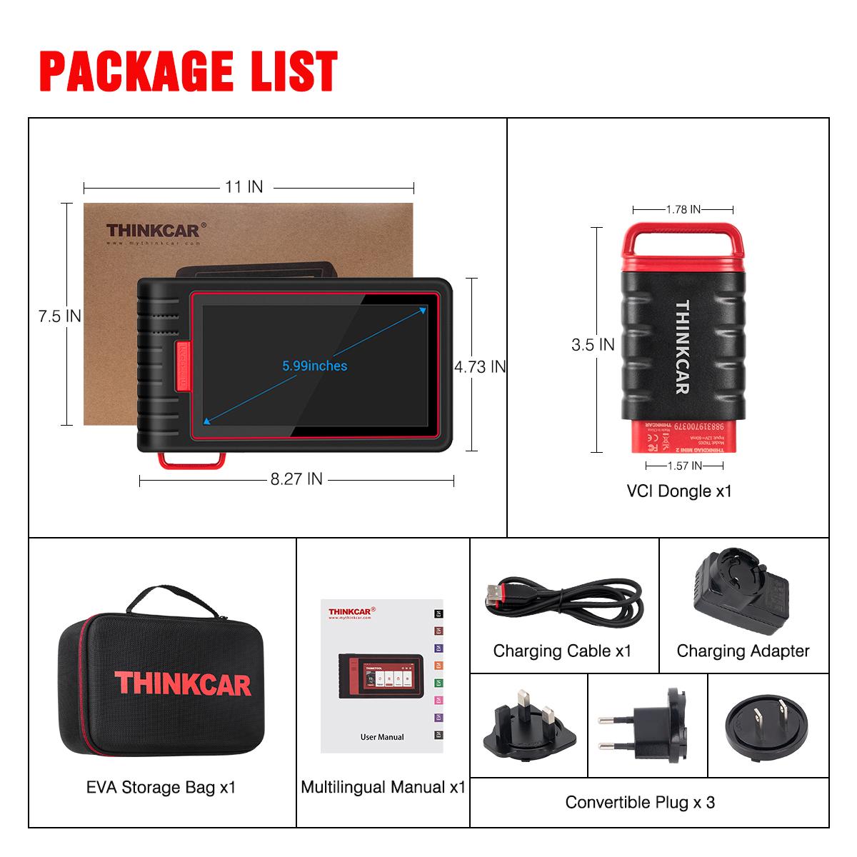 THINKCAR Thinkscan Max2 Teljes rendszer Élettartam ingyenes AF DPF IMMO 28 Resetelés OBD2 Szkenner Támogatja a CANFD-t lifetime free update