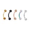 Piercing Ring For Women Curved Barbell Eyebrow Stud Ball Nose Ring Fake Lip Stud Piercing Jewelry