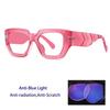 Ladies Fashion Large Frame Anti Blue Light Photochromic Reading Glasses Thick Border Prescription Eyewear