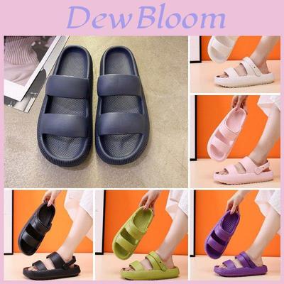 Cute And Comfortable Thick Sole Slippers For Women In Pink Purple Light Green Beige Black And Dark Blue