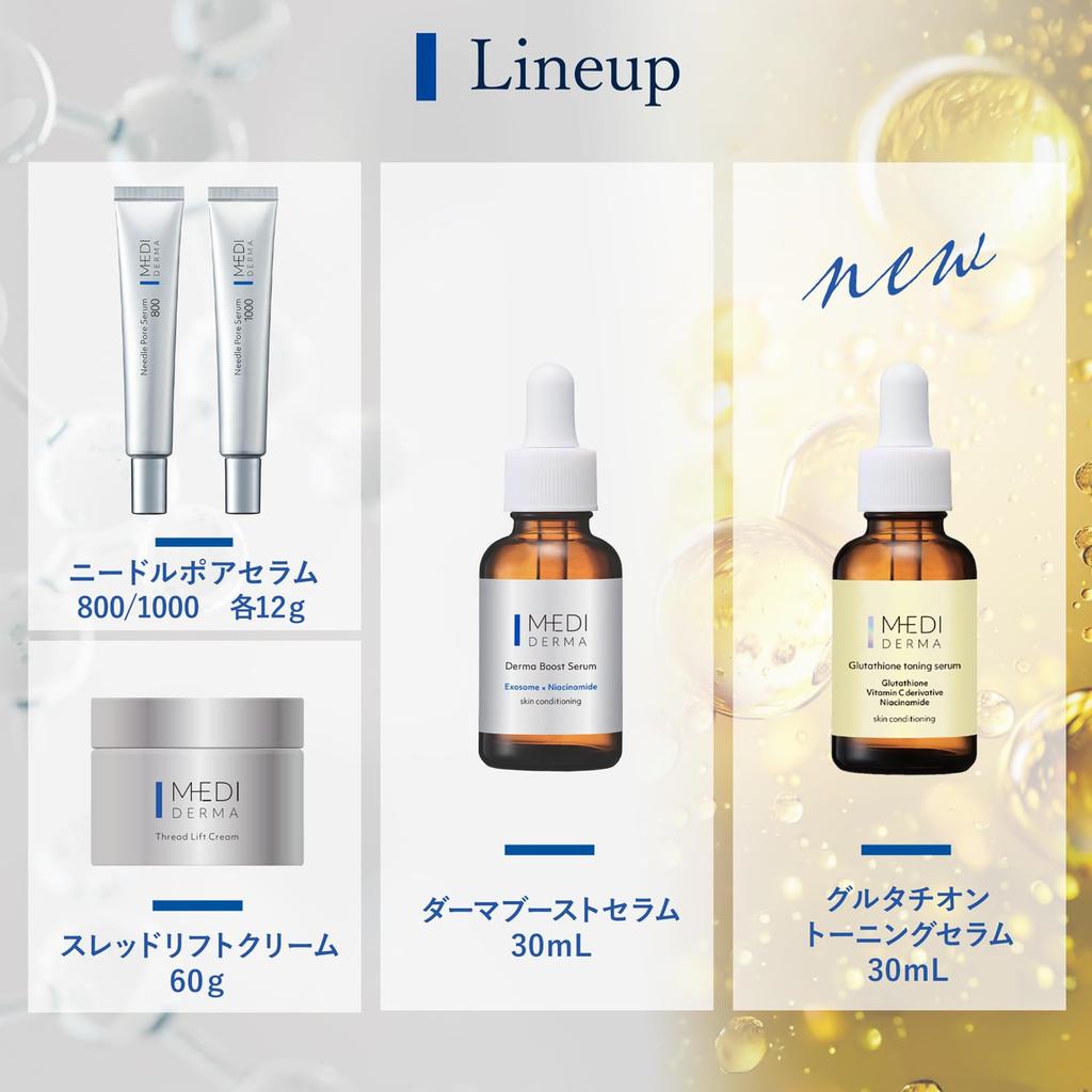 MEDIDERMA Glutathione Toning Serum 30mL Highly Concentrated Serum Made in Japan