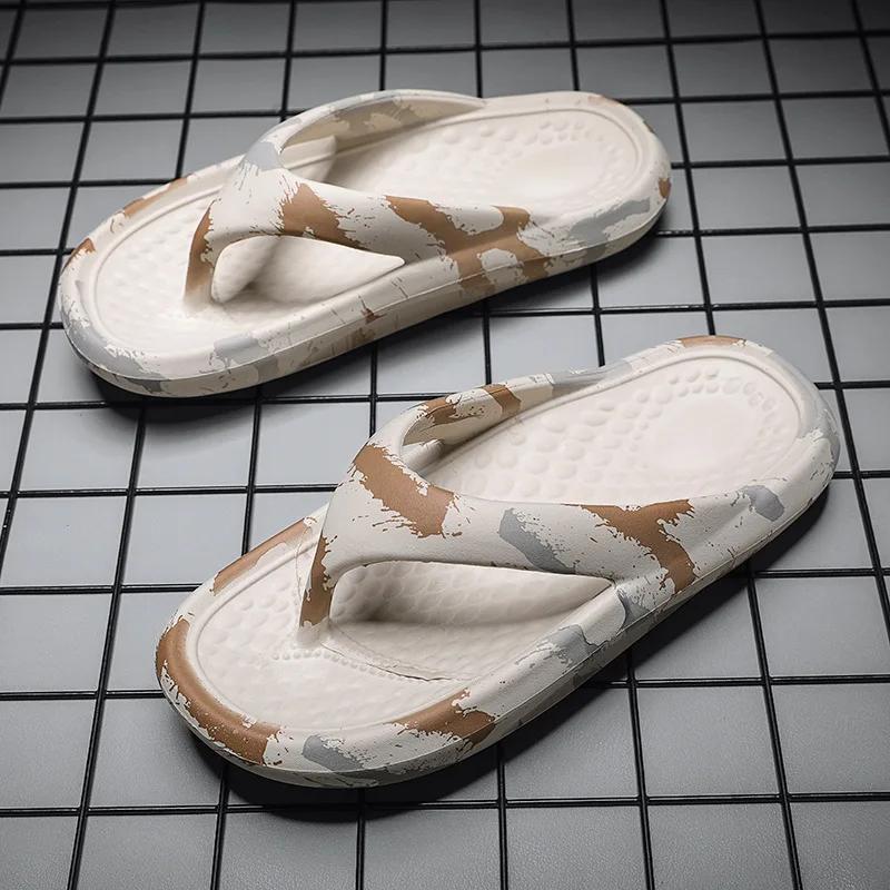 2024 New Summer Flip Flop Men's Trend Outer Wear Home Bathroom Slippers Wholesale Fashion Beach Shoes Men slippers men