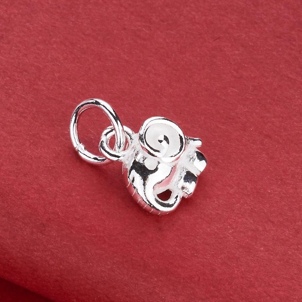 S925 Sterling Silver Elephant Pendant, Chinese Style Jewelry for DIY Necklace Beading.