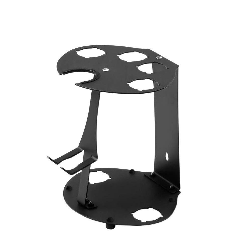 

No Drill Curling Iron Storage Holder Non-slip Space Saving Hair Dryer Stand Wall Mounted/Desktop Hair Tool Organizer Bathroom чорний