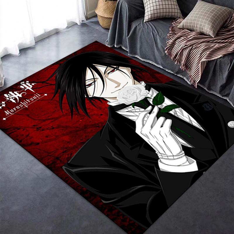 2025 New Black Butler Carpet Rug for Living Room Bedroom Home Sofa Decoration,Kids Play Non-slip Floor Mat 08
