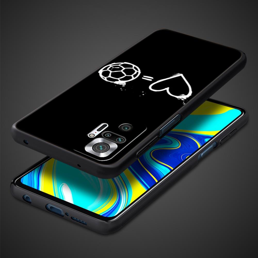 Phone Case For Xiaomi Redmi Note 14 13 12 Pro Plus 5G 9S 9 10 11 4G 14C 13C 12C 10C 9C 9A Soft Cover Soccer Heartbeat