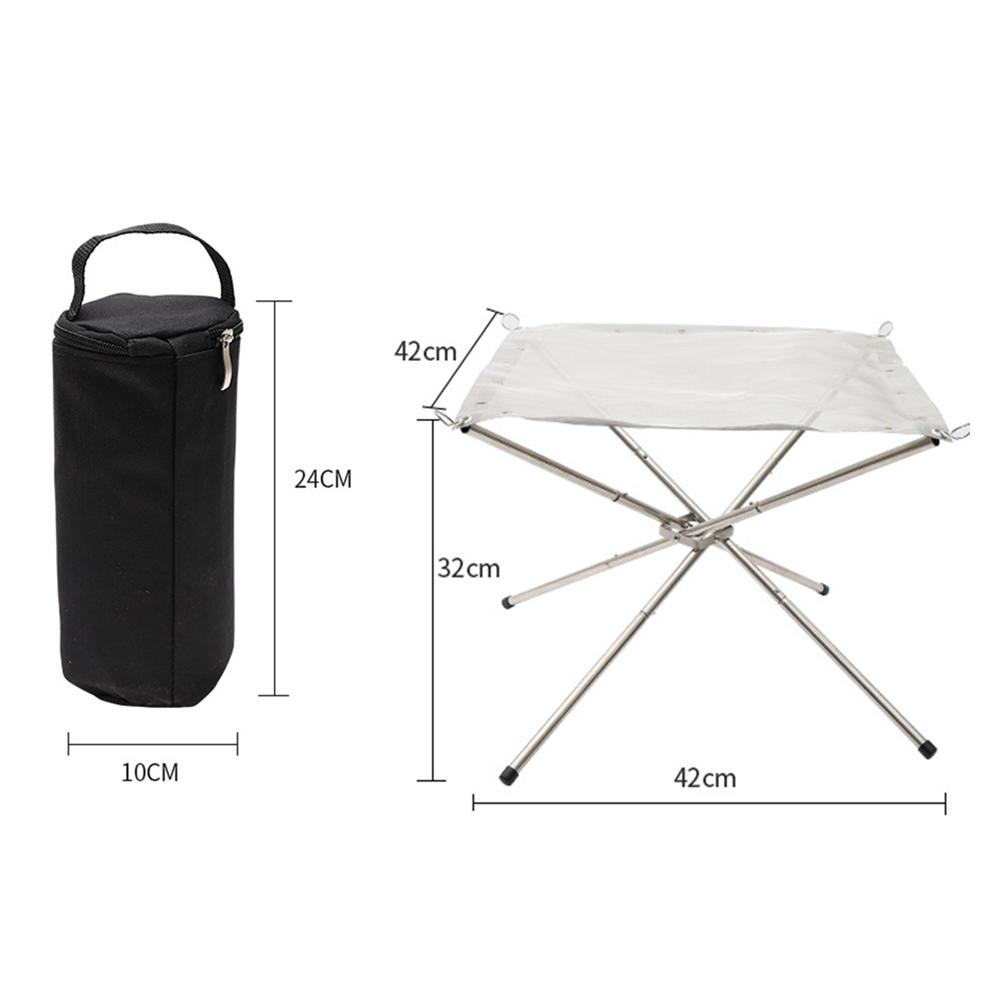 Stainless Steel Mesh Fire Pits Fireplace Folding Campfire Stand Wood Stove for Camping Outdoor Patio Backyard and Garden China Mainland
