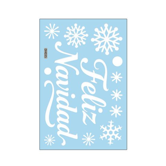 Christmas Window Sticker Removable Waterproof PVC Xmas Snowman Static Glass Cling Holiday Party Decoration Decal