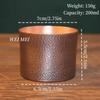 Vintage Copper Small-Sized Breakfast Coffee Mug,Multiple Sizes Handcrafted Hammer Texture Water Tea Cup,Woven Handle Tableware