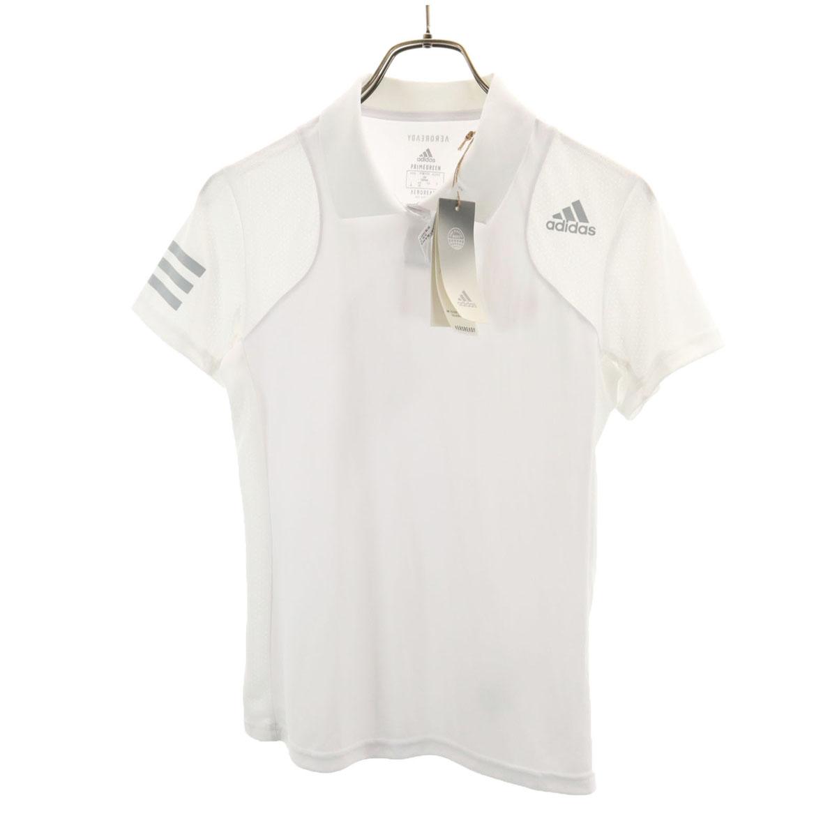 

неиспользованная теннисная футболка-поло adidas с коротким рукавом и сетчатыми вставками M белая Женская Б/У