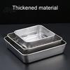 Roasting Pans Anti-deformed Baking Pan Unbreakable Stainless Steel Smooth Cookie Sheet Edges Square Food Plate Household Supplies