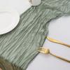 Bohemian Ruffled Table Runner - Crinkle Twist Style Table Flag for Wedding & Party Decor