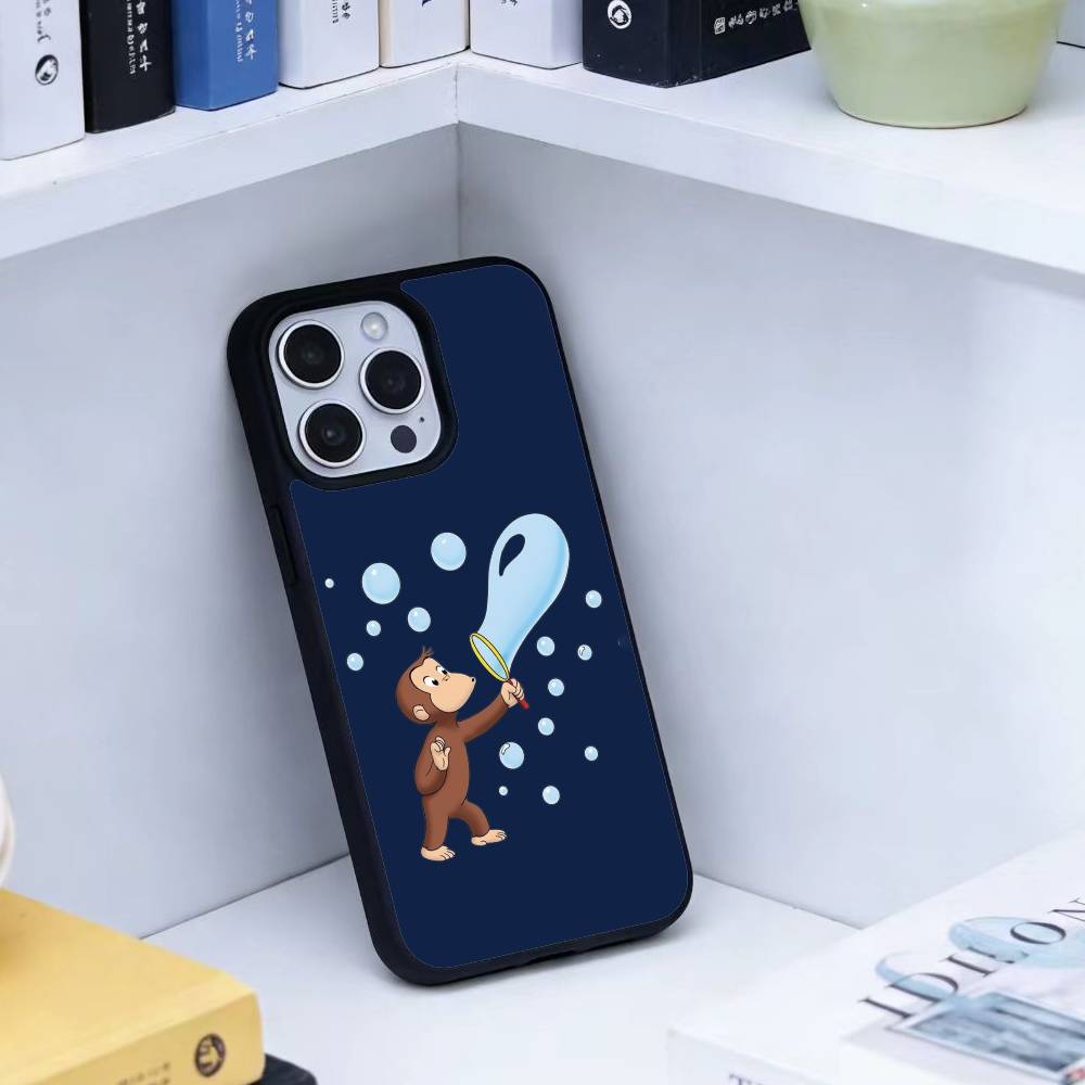 Monkey Brushing Teeth Phone Case For iPhone 17,16,15,14,13,Pro,Max,Plus,Magnetic For Magsafe Wireless Charging