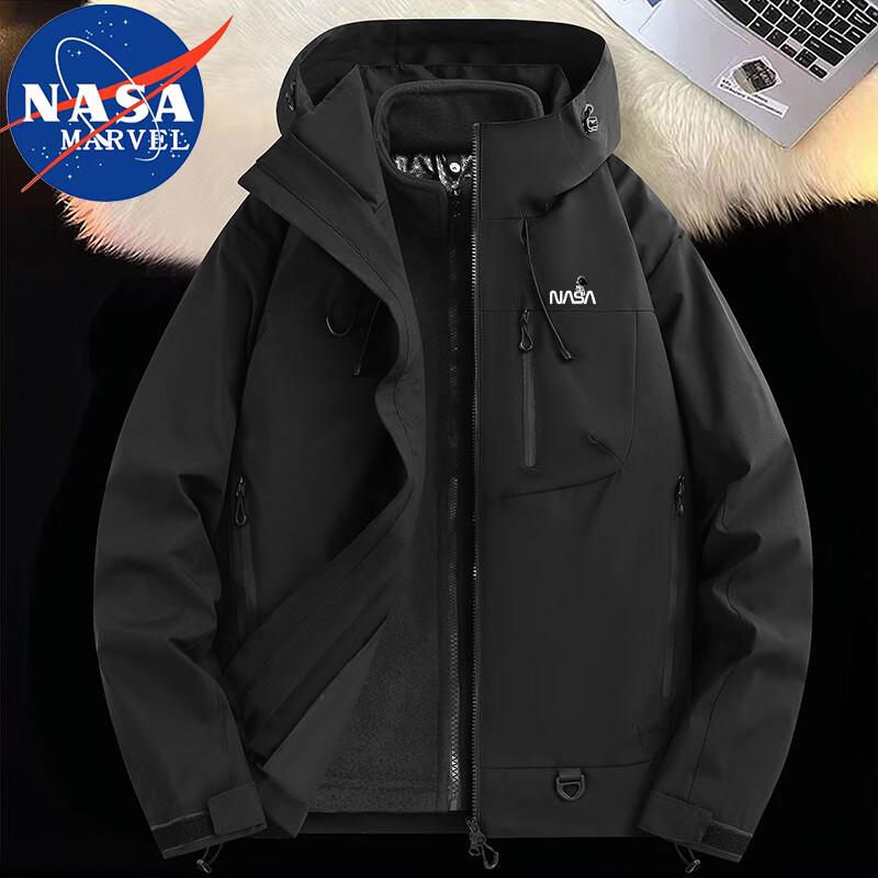 NASA MARVEL Men's 3-in-1 Windproof Waterproof Hiking Jacket