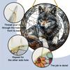 Wolf King Series Acrylic Catcher 8 "(20cm)Stained Glass Style Window Hanging, Outdoor and Interior Wall  Suitable for Living Room Bedroom Porch Garden