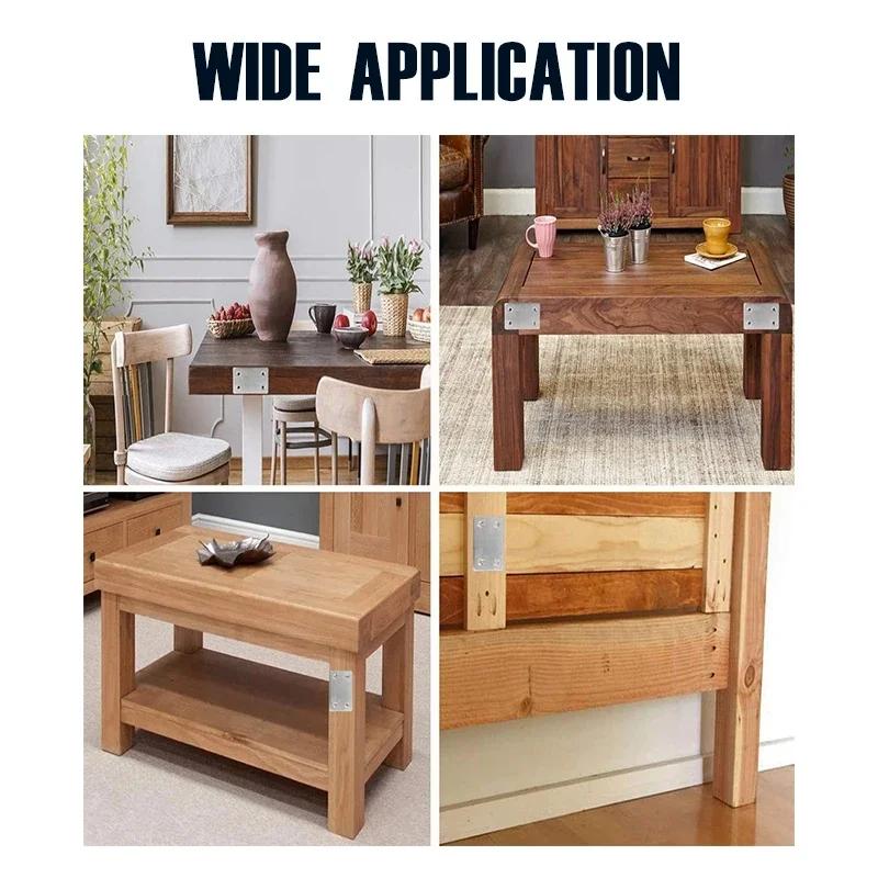 10 Stück Edelstahl Winkelcode Befestigungswinkel Eisenplatte für Möbel Schnellverbinder