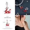 New Boys And Girls Bead Red Dragon Charms Plata De Ley Fit Original Bracelet Diy Jewelry Making Women'S New Year Gift